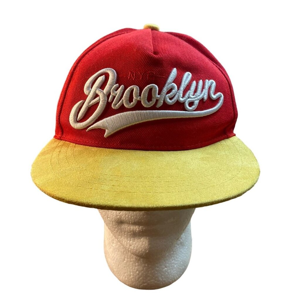 Brooklyn New York hat Red yellow SnapBack baseball cap no tag